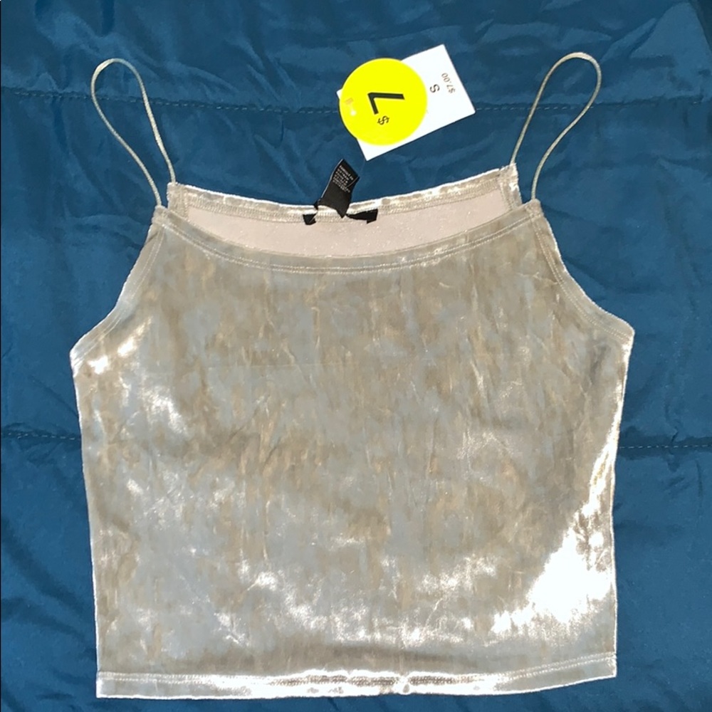 Velvet green F21 crop tank